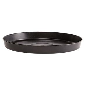 IP Plastics Resin Round Saucer Black 34cm