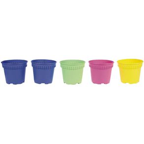 Baba Plastic Coloured Pot 5 Pack