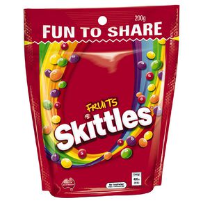 Skittles Fruits Lollies Large Bag 200g