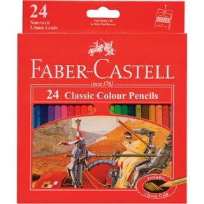 Faber-Castell Classic Colour Pencils Multi-Coloured 24 Pack