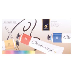 Chromacryl Students Acrylic 10 x 75ml Tube Set Multi-Coloured