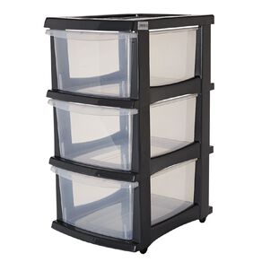 Taurus Storage Drawers Grey Mid 3 Tier