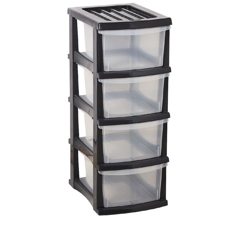 Taurus Storage Drawers Grey Mid 4 Tier, , hi-res