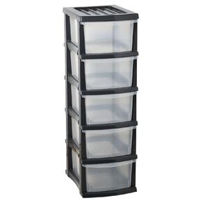 Taurus Storage Drawers Grey Mid 5 Tier