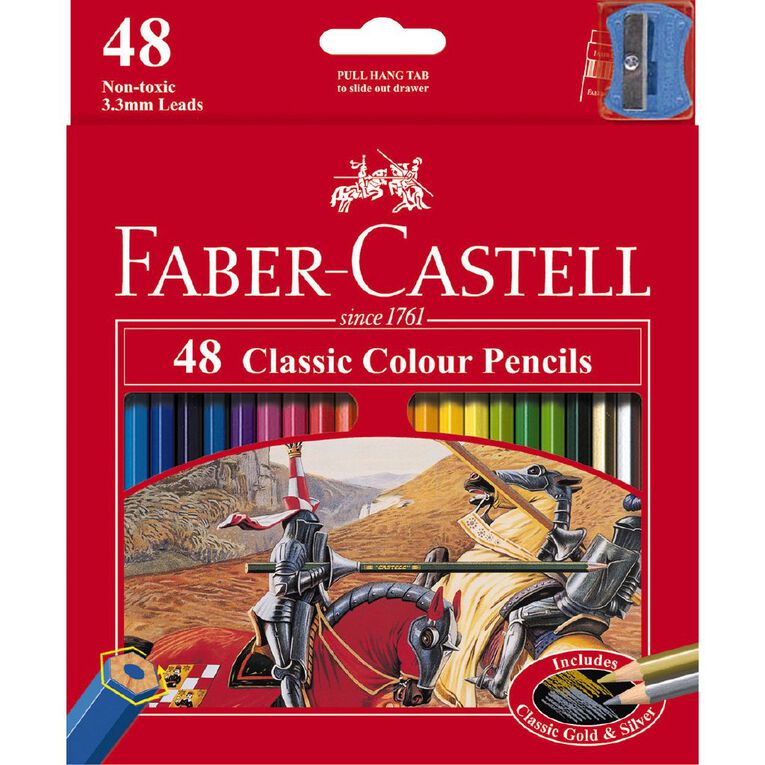 Faber-Castell Classic Colour Pencils 48 Pack Multi-Coloured 48 Pack, , hi-res