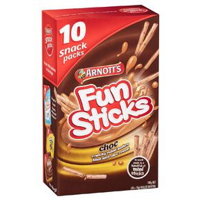 Arnott's Fun Sticks Choc 10 Pack