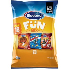 Bluebird Mega Cheese Twist Rashuns Burger Rings Combo 324g 18 Pack