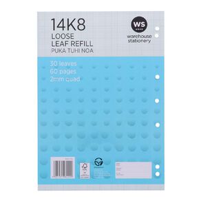 WS Pad Refill 14K8 2mm Quad 30 Leaf Punched Blue