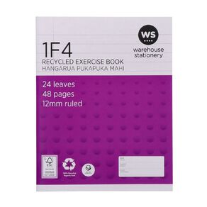 WS Exercise Book 1F4 12mm 24 Leaf Purple Mid