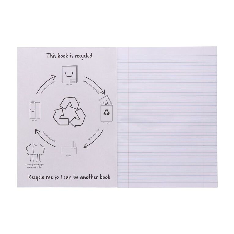 WS Exercise Book 1B8 7mm Ruled 36 Leaf Red Mid, , hi-res