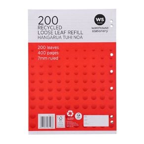 Ruled/Punched Pad Refill 7mm Orange Mid 200L