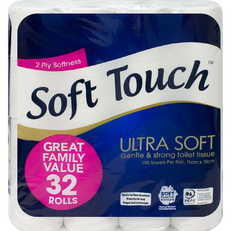 Soft Touch Toilet Tissue White 32 Pack, , hi-res