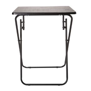 Living & Co Metal Folding Side Table Wood Look