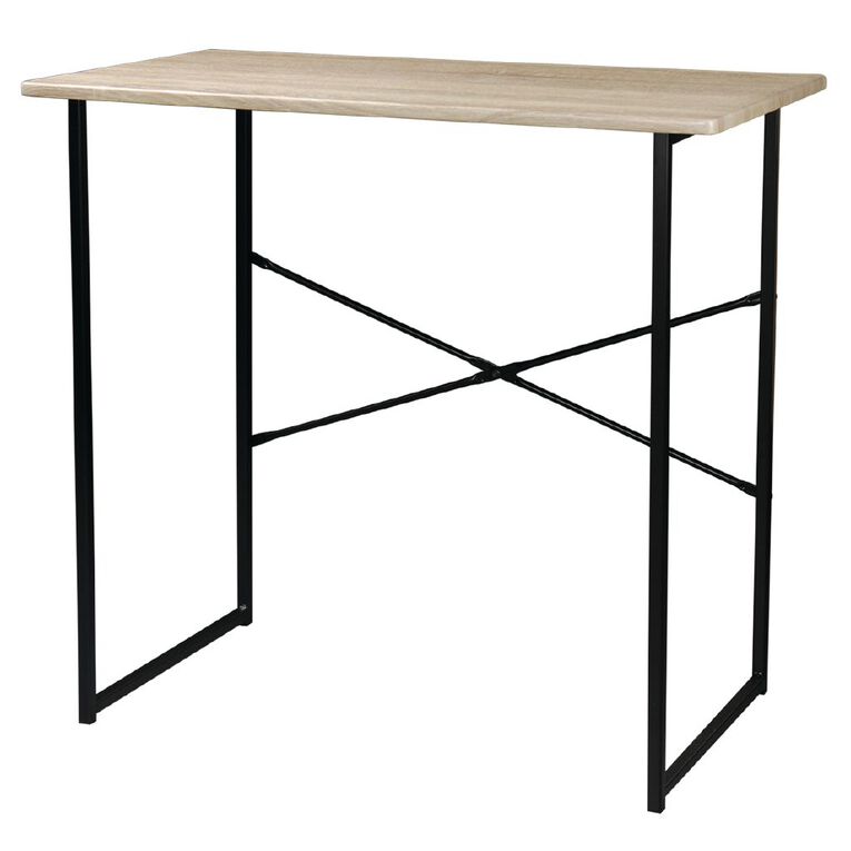 Living & Co Student Desk with Black Frame Oak Look, , hi-res