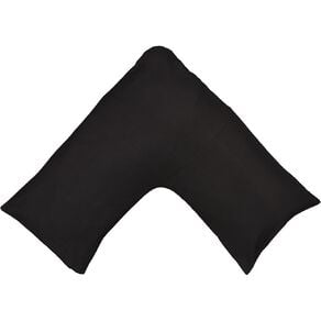 Living & Co U Shape Pillowcase Microfibre Black 76cm