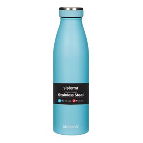 Sistema Stainless Steel Drink Bottle Assorted 500ml