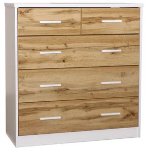 Living & Co Takiwira 5 Drawer Tallboy White