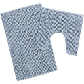 Living & Co Bath Mat Set Popcorn 2 Piece 45cm x 75cm