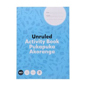 WS Everyday Activity Book Unruled Blue