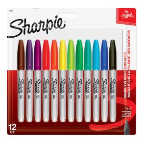 Sharpie Fine Point Permanent Marker Fashion Assorted 12 Pack