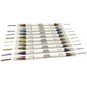 Uniti Dual Ended Brushmarkers Metallic 10 Pack