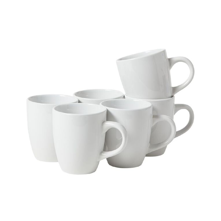 Living & Co Essentials Mug 6 Pack White, , hi-res