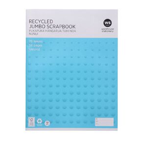 WS Jumbo Scrapbook 395mm x 300mm Unruled 28 Leaf Blue Blue Mid