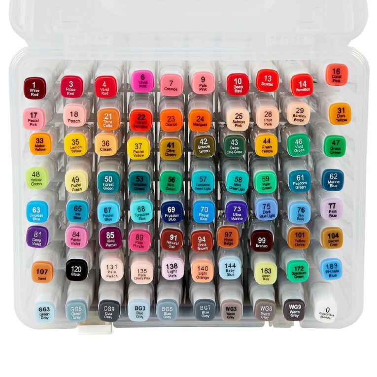 Uniti Dual Ended Artist Markers 80 Pack Assorted, , hi-res