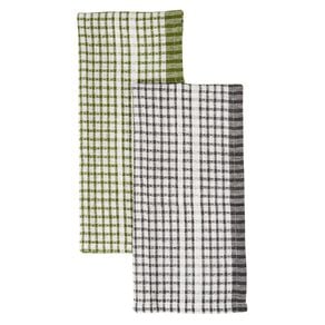 Living & Co Tea Towel Set Dobby Mixed 8 Pack Multi-Coloured