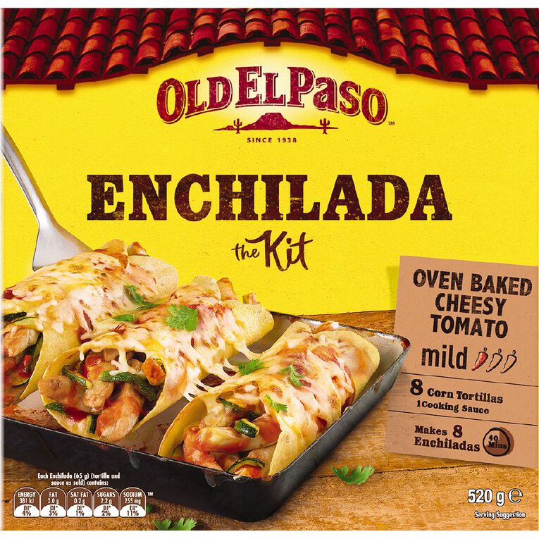 Old El Paso Enchilada Tortilla Kit 520g, , hi-res