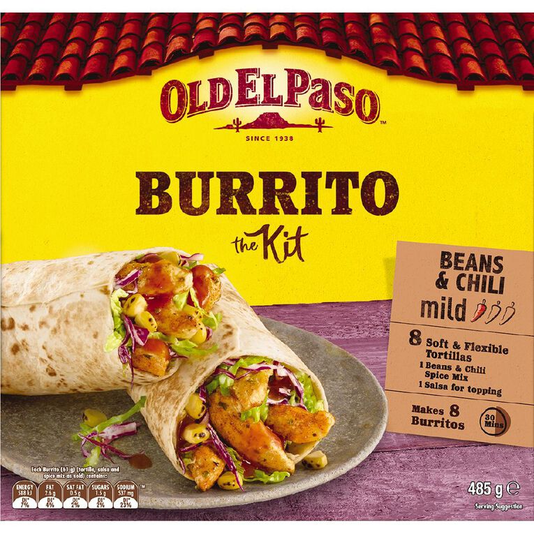 Old El Paso Burrito Tortilla Kit 485g, , hi-res