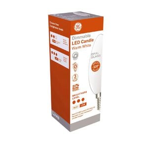 General Electric E14 LED Dimmable Candle 4.8W Warm White Light Bulb