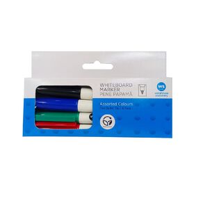 WS Whiteboard Marker Fine Assorted 4 Pack