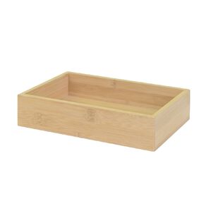 Living & Co Naturals Bamboo Small & Wide Deep Drawer Organiser Brown