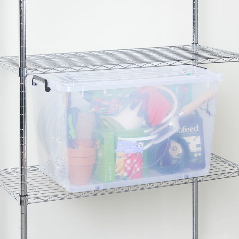 Living & Co Rolling Organiser 87L Clear, , hi-res