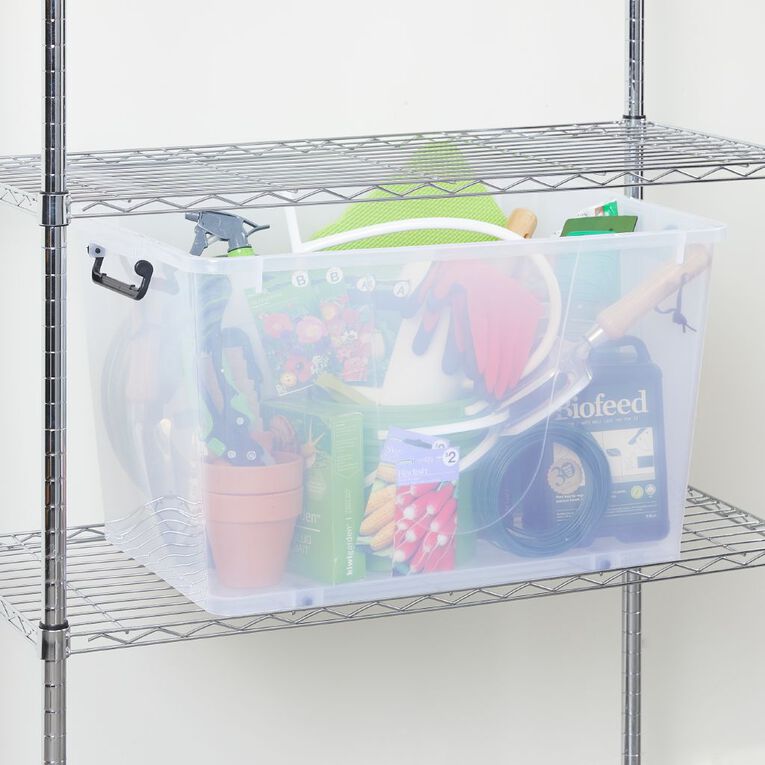 Living & Co Rolling Organiser 87L Clear, , hi-res