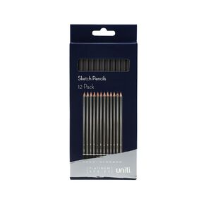 Uniti Platinum Sketch Pencils 12 Pack