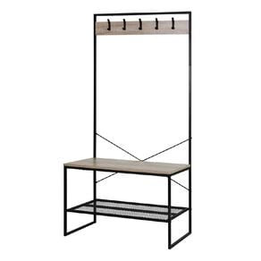 Living & Co Steel Hallway Storage Rack Black