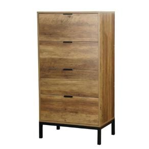 Living & Co Jackson Tallboy 4 Drawer Pine Finish