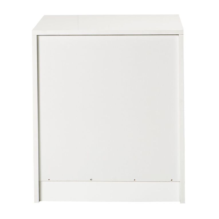 Living & Co Tahoe 2 Drawer Bedside Table White, , hi-res