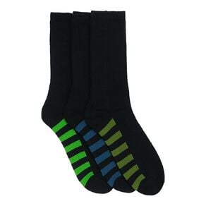 Active Intent Men's Crew Cushioned Sports Socks 3 Pack