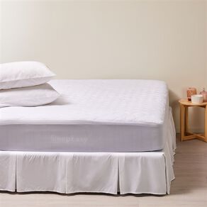 Living & Co Mattress Protector Microfibre Fitted White