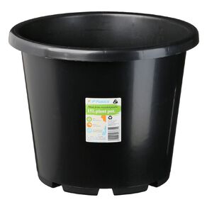 IP Plastics Round Pot Recycled Black 15L