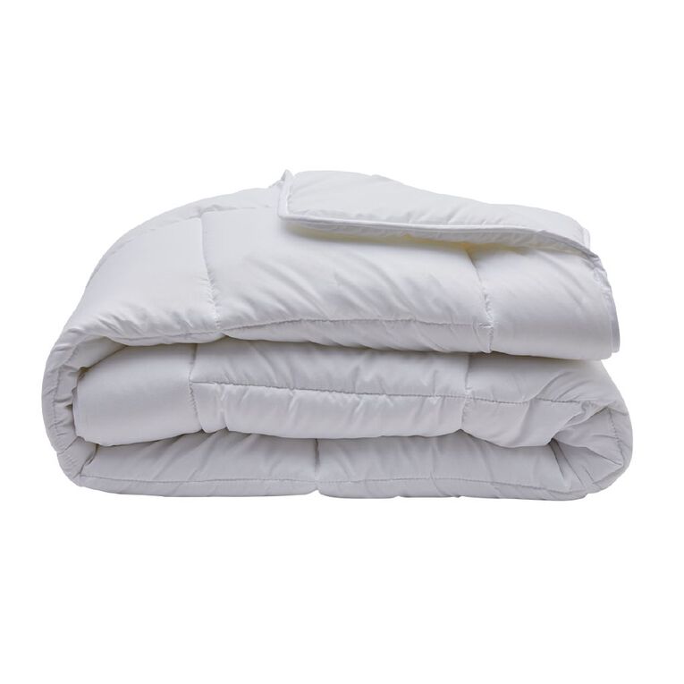 Living & Co All Seasons Microfibre Duvet Inner White Single, White, hi-res