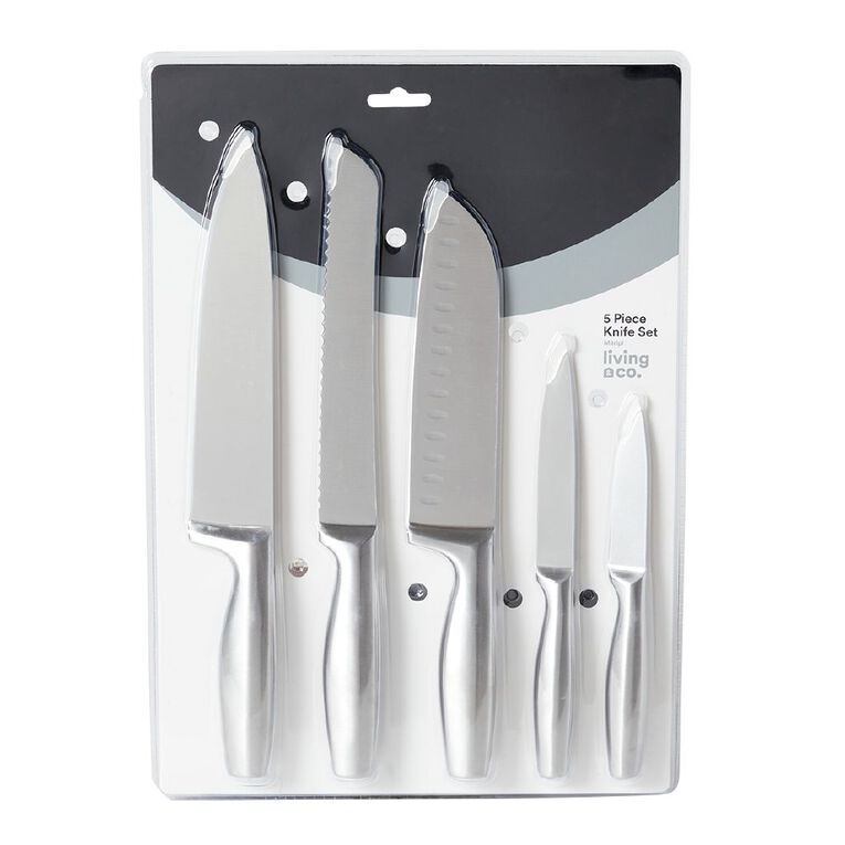 Living & Co Knife Set 5 Piece Assorted, , hi-res