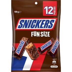 Snickers Chocolate Fun Size Bag 180g