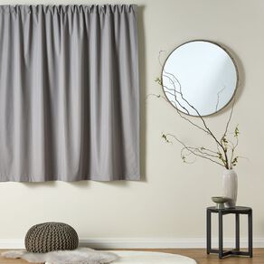 Living & Co Demi Pleat Blockout Curtain Silver