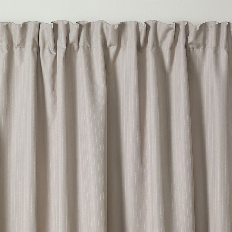 Living & Co Caspian Curtain Taupe 150-230cm Wide/160cm Drop, Taupe, hi-res