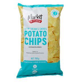 Market Kitchen Chips Sour Cream & Chives 150g