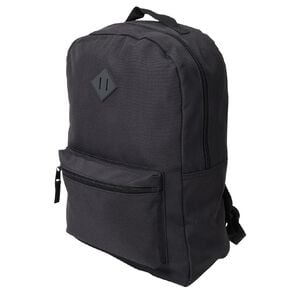 H&H Recycled Senior Backpack Plain Black 14L